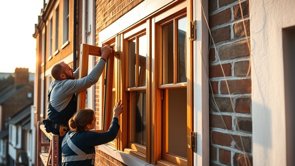 Wooden Window Installation Wolverton